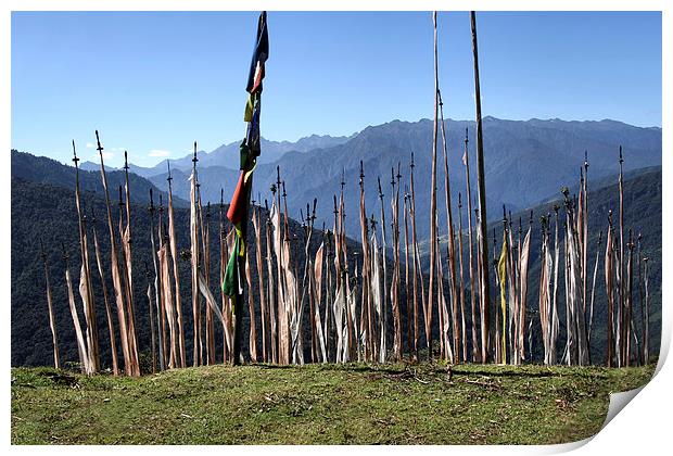 Prayer Flags in the Eastern Himalaya Print by Carole-Anne Fooks