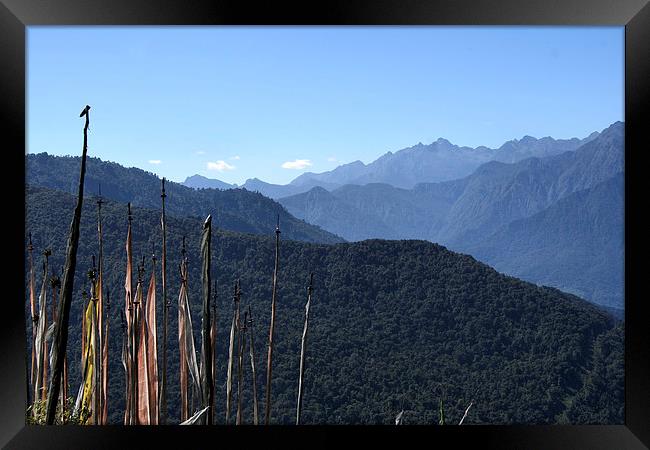 Prayer Flags in the Eastern Himalaya Framed Print by Carole-Anne Fooks