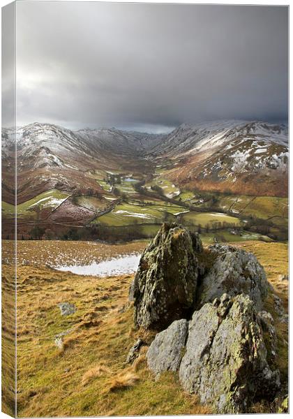 The Glaciated Valley Of Boredale Canvas Print by Steve Glover
