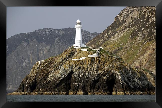 South Stack Lighthouse Framed Print by James Lavott