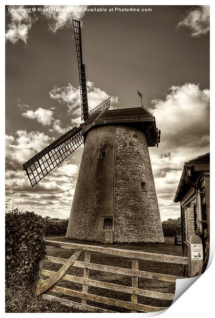 Bembridge Windmill Print by Wight Landscapes