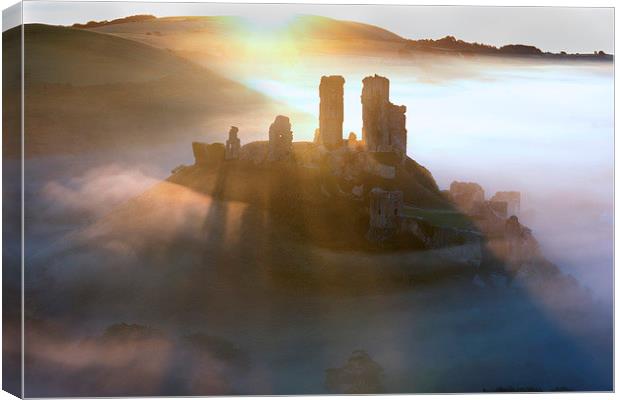 Corfe Light Canvas Print by Andrew Bannister