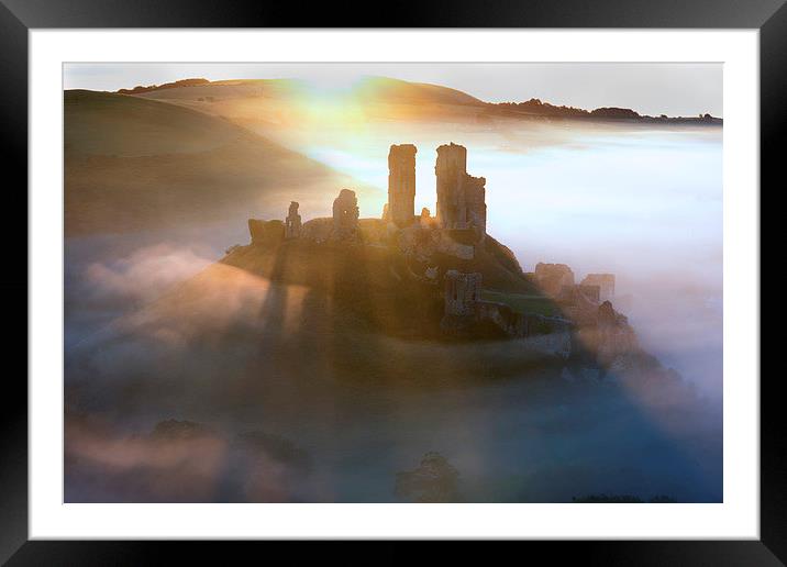Corfe Light Framed Mounted Print by Andrew Bannister