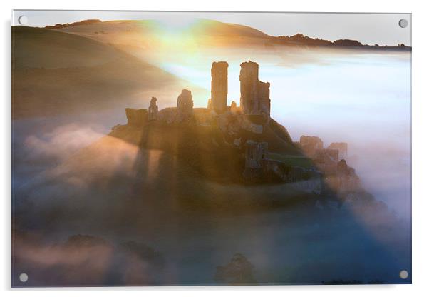 Corfe Light Acrylic by Andrew Bannister