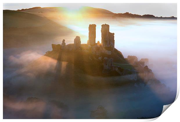 Corfe Light Print by Andrew Bannister