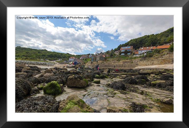 On The Rocks At Runswick Bay Framed Mounted Print by keith sayer