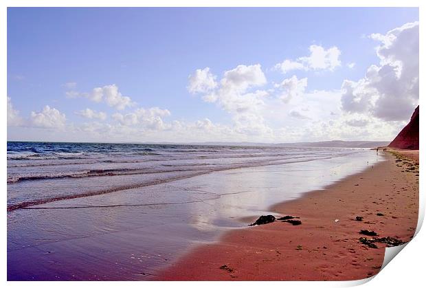 Sandy Bay sand and sea Print by leonard alexander