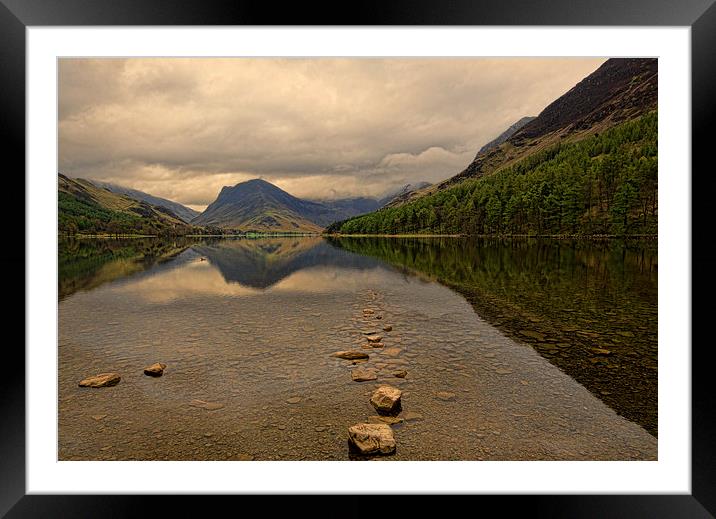 Over Buttermere To Fleetwith Pike Framed Mounted Print by John Hare