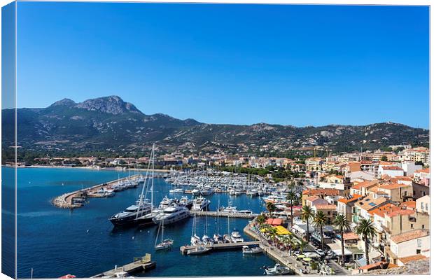 Calvi Harbour Canvas Print by Kevin Tate