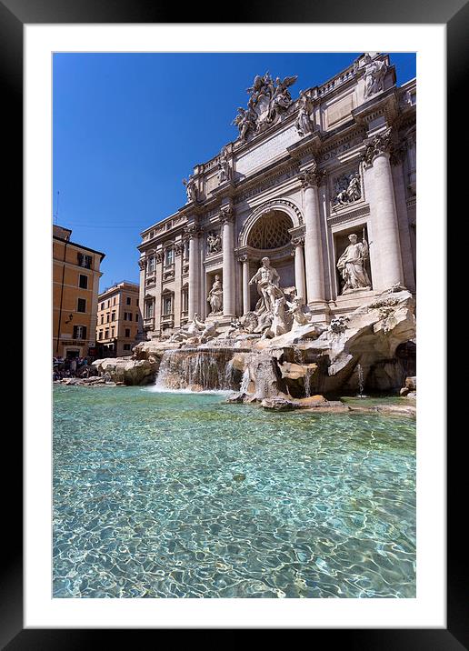 Trevi Fountain Framed Mounted Print by Kevin Tate