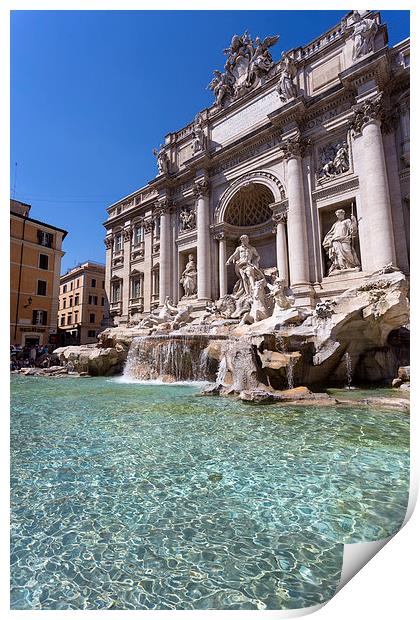 Trevi Fountain Print by Kevin Tate