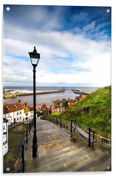 Whitby Steps Acrylic by Kevin Tate