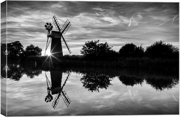 The Mill in Mono Canvas Print by Gail Sparks