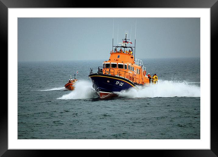 JST2585 Weymouth and Lime Regis Lifeboat Framed Mounted Print by Jim Tampin