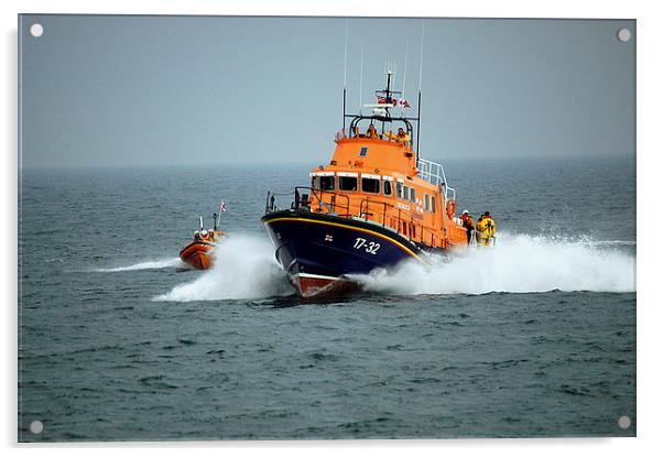 JST2585 Weymouth and Lime Regis Lifeboat Acrylic by Jim Tampin