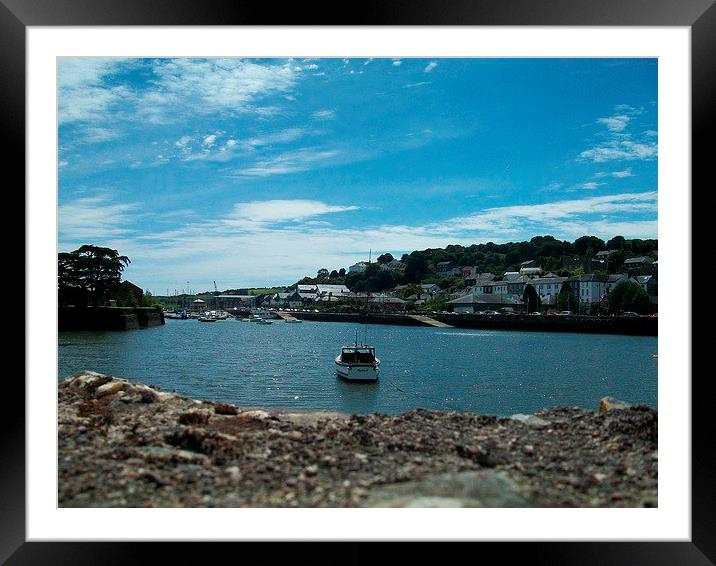 Tranquil moorings Framed Mounted Print by Kelly Cronin