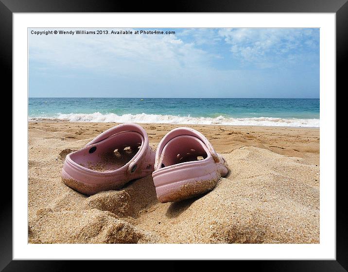 Crocs on the beach Framed Mounted Print by Wendy Williams CPAGB