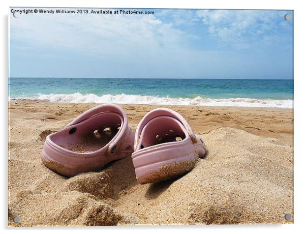 Crocs on the beach Acrylic by Wendy Williams CPAGB