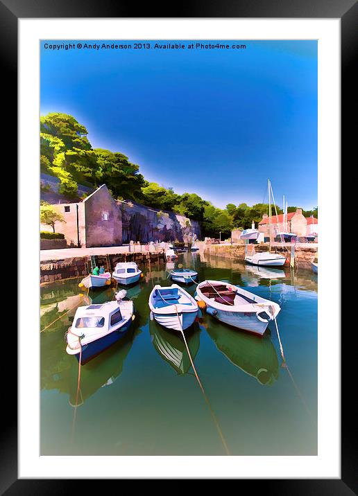 Scottish Harbour Scene Framed Mounted Print by Andy Anderson