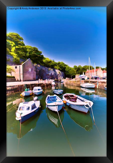 Scottish Harbour Scene Framed Print by Andy Anderson