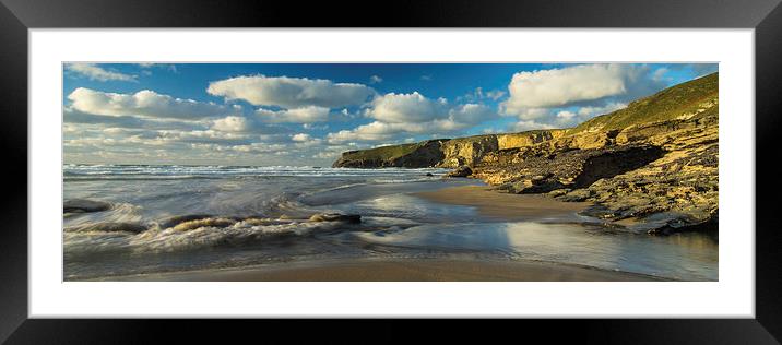 Tintagel view Framed Mounted Print by David Wilkins