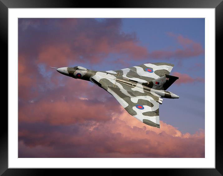 Avro Vulcan Bomber XH558 Framed Mounted Print by Tony Bates