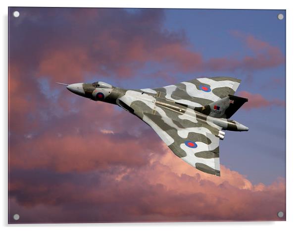 Avro Vulcan Bomber XH558 Acrylic by Tony Bates