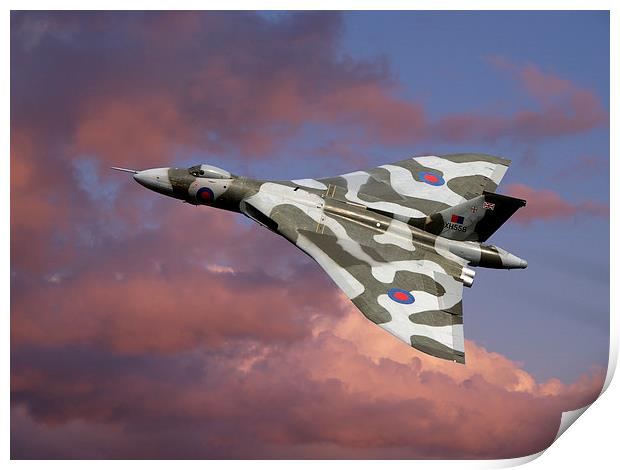 Avro Vulcan Bomber XH558 Print by Tony Bates