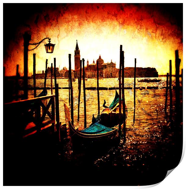 Venice Gondola Print by Scott Anderson