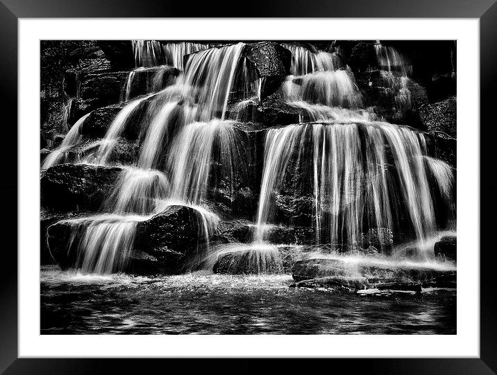 Waterfall Framed Mounted Print by Scott Anderson