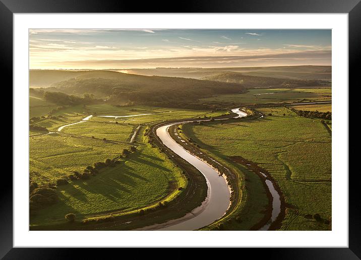 Cuckmere River Framed Mounted Print by sam moore