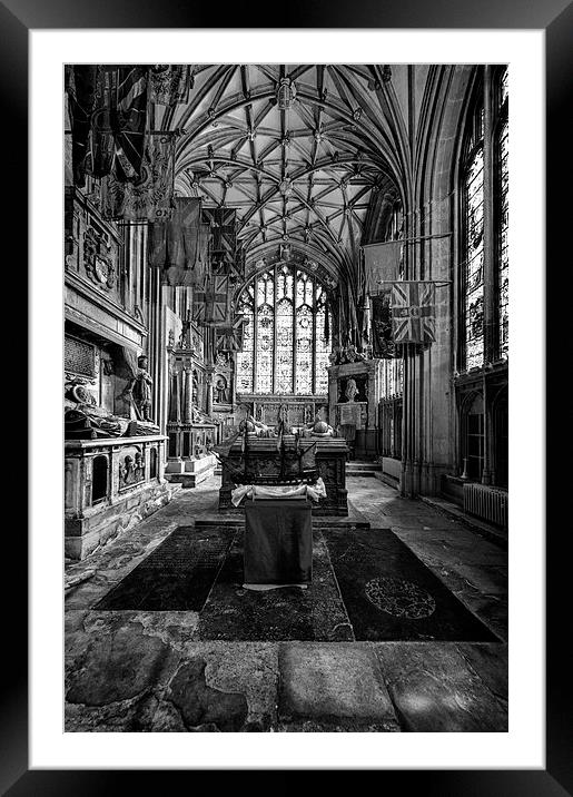 Revered Canterbury Cathedral Crypt Framed Mounted Print by Gilbert Hurree