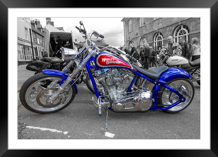 Harley Custom Framed Mounted Print by Christopher Kelly