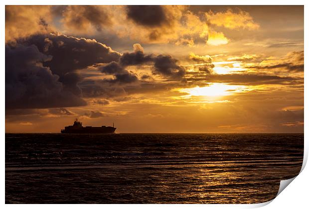 Sailing into the sunset Print by Gary Finnigan