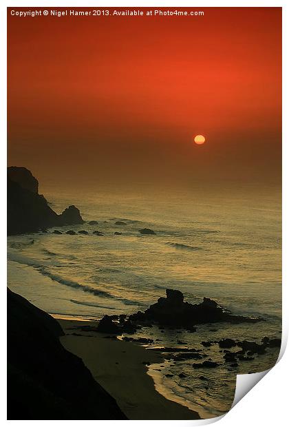 Castelejo Beach Sunset Print by Wight Landscapes