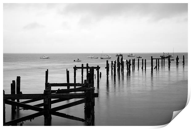 Swanage old Pier Print by Ian Middleton