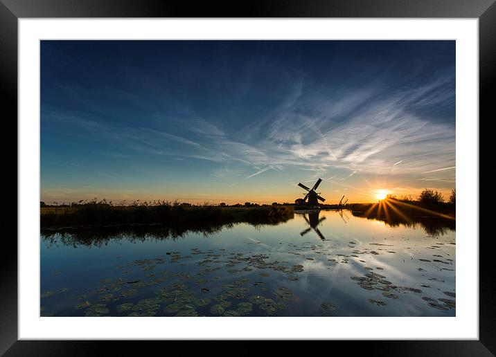 Lone Windmill Framed Mounted Print by Paul Appleby