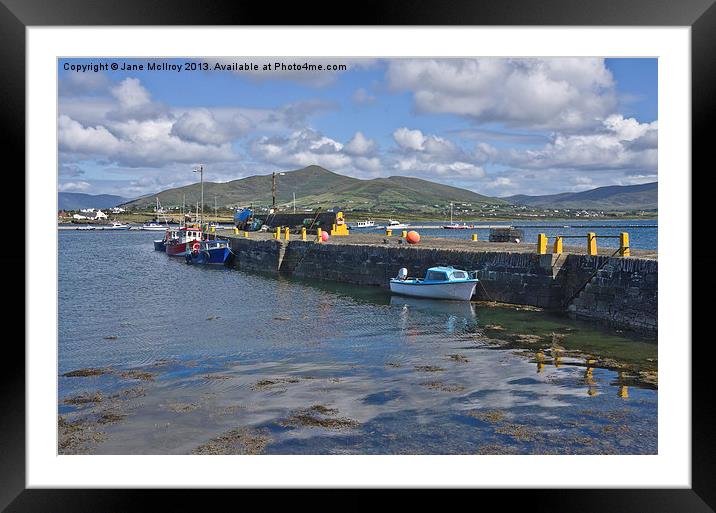 Knightstown Harbour Valentia Framed Mounted Print by Jane McIlroy