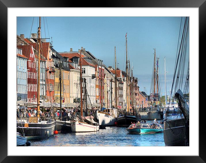 Denmark..... Nyhvn at New Harbour (1) Framed Mounted Print by Larry  Davis