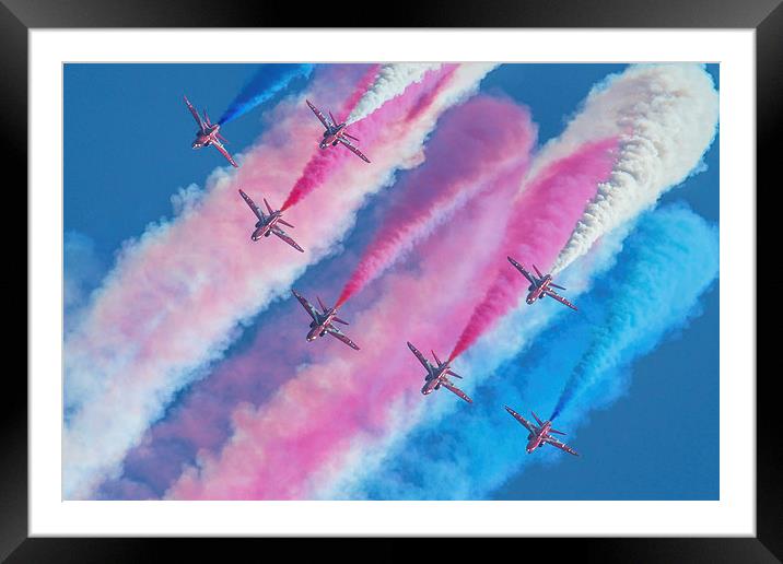 The RAF Red Arrows Waddington Framed Mounted Print by Oxon Images