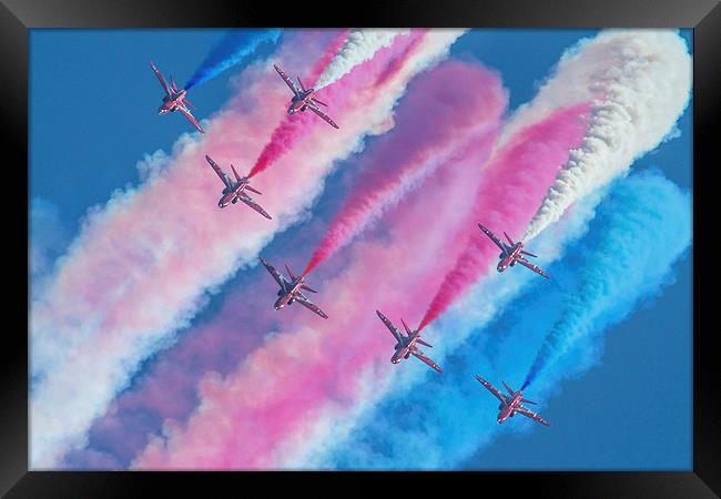 The RAF Red Arrows Waddington Framed Print by Oxon Images