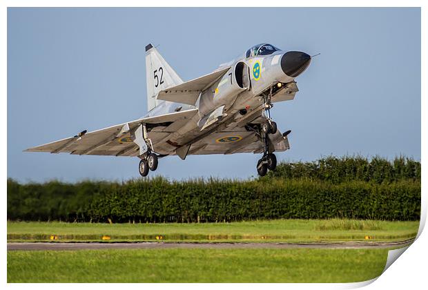 SAAB Viggen Landing Print by Oxon Images