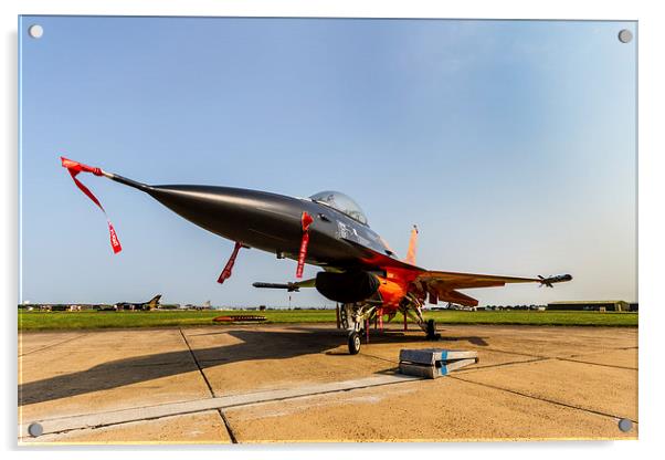 Dutch Air Force F16 Acrylic by Oxon Images
