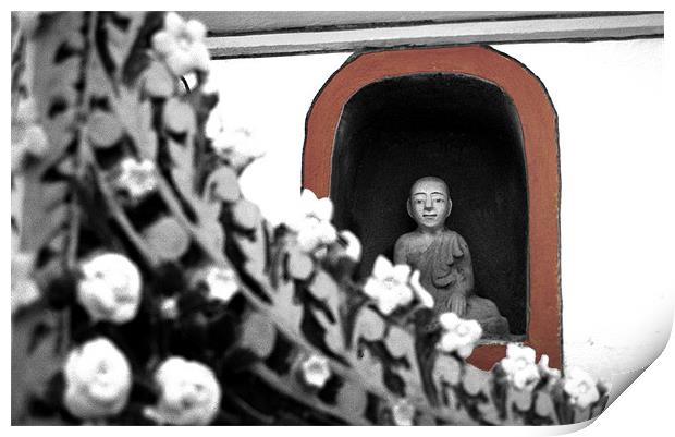Buddha statue, Myanmar Print by ira de reuver
