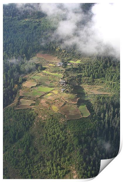 Bhutan from the Air Print by Carole-Anne Fooks