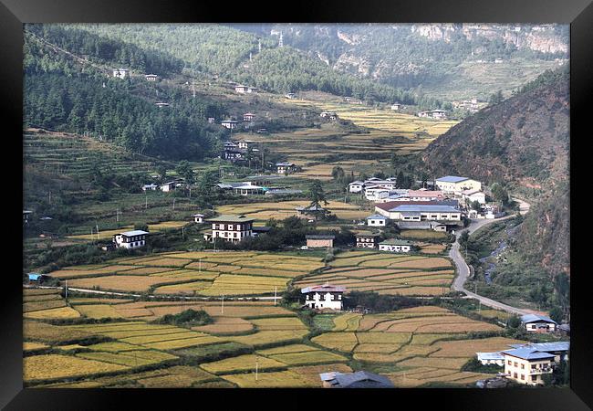 Bhutan from the Air Framed Print by Carole-Anne Fooks