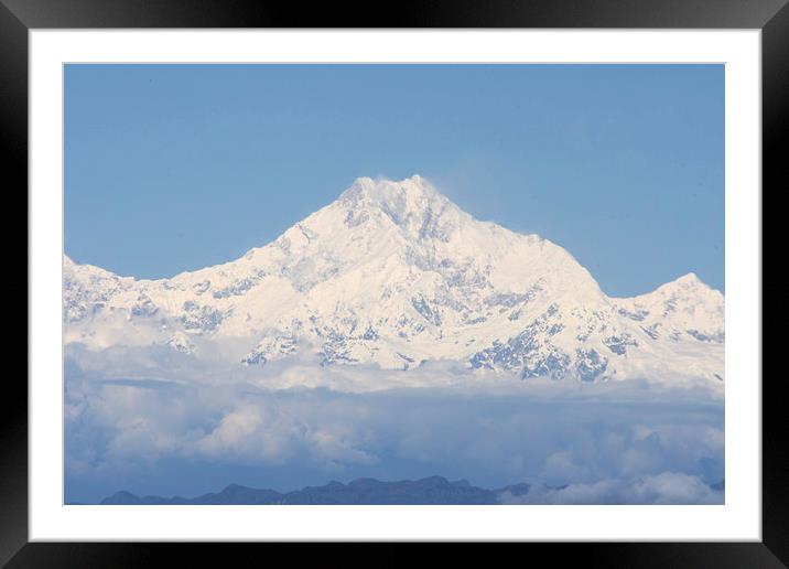 Mount Everest on a Clear Day Framed Mounted Print by Carole-Anne Fooks