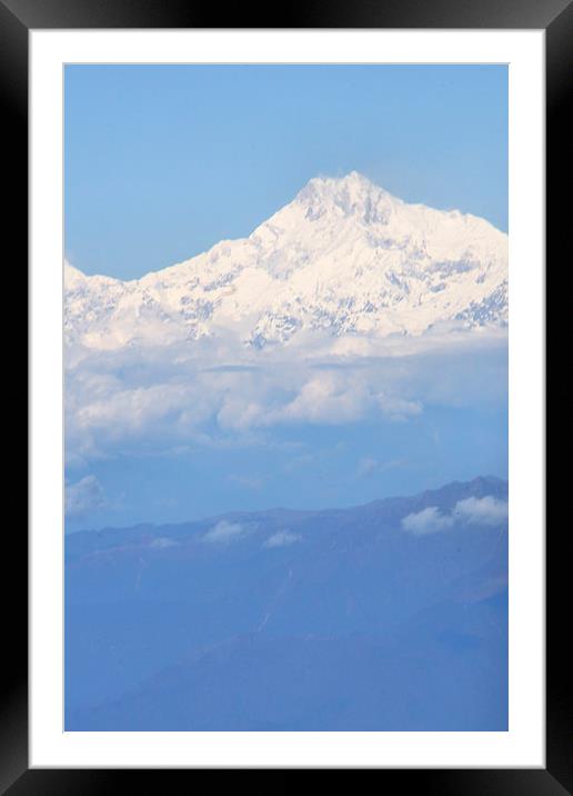 Mount Everest on a Clear Day Framed Mounted Print by Carole-Anne Fooks