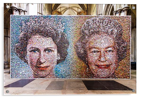 Queen Elizabeth at Rochester Cathedral Acrylic by Paul Parkinson