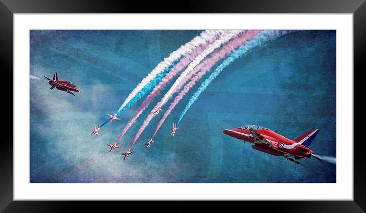 Red Arrows Framed Mounted Print by Rock Weasel Designs